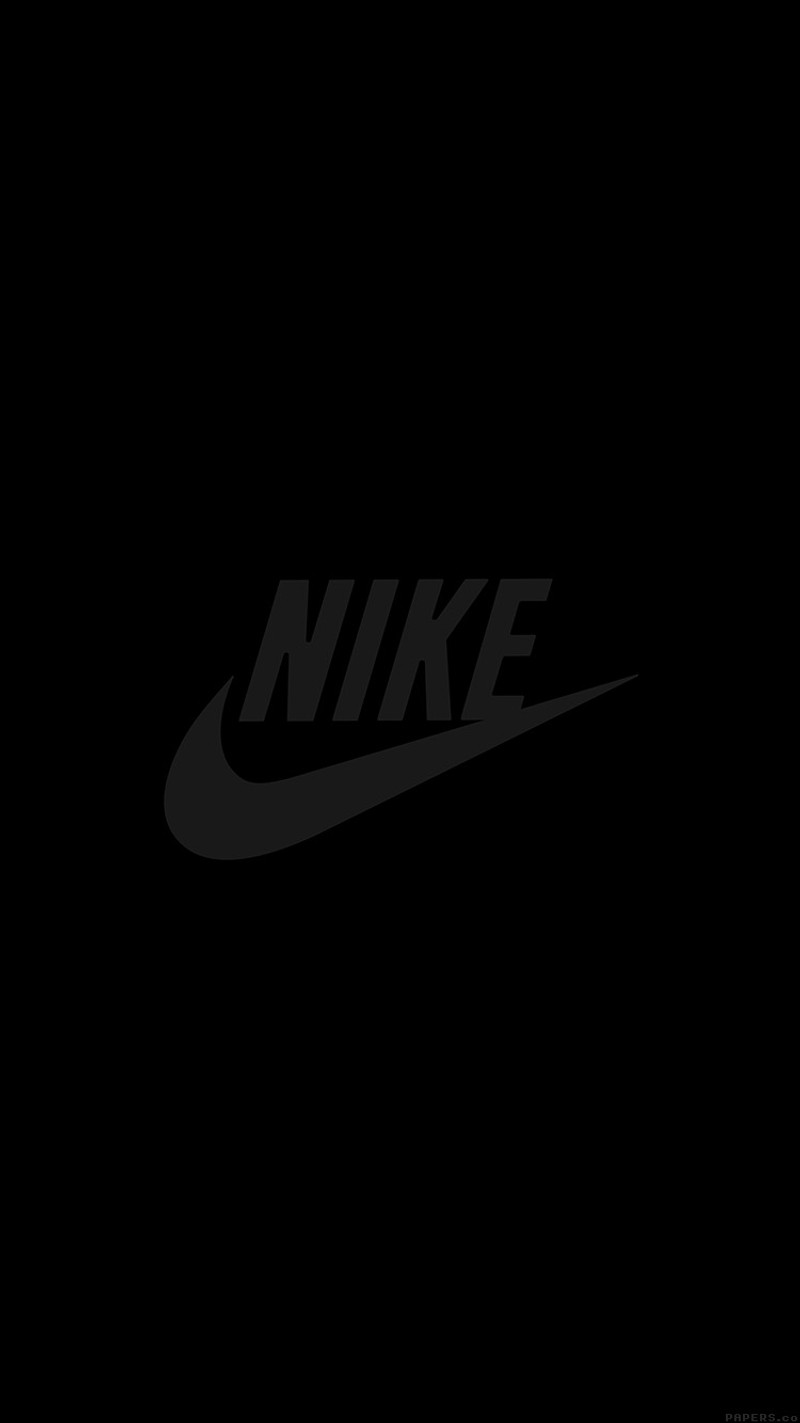 Черно-белый логотип nike на черном фоне (fsd, сгн, sgn)