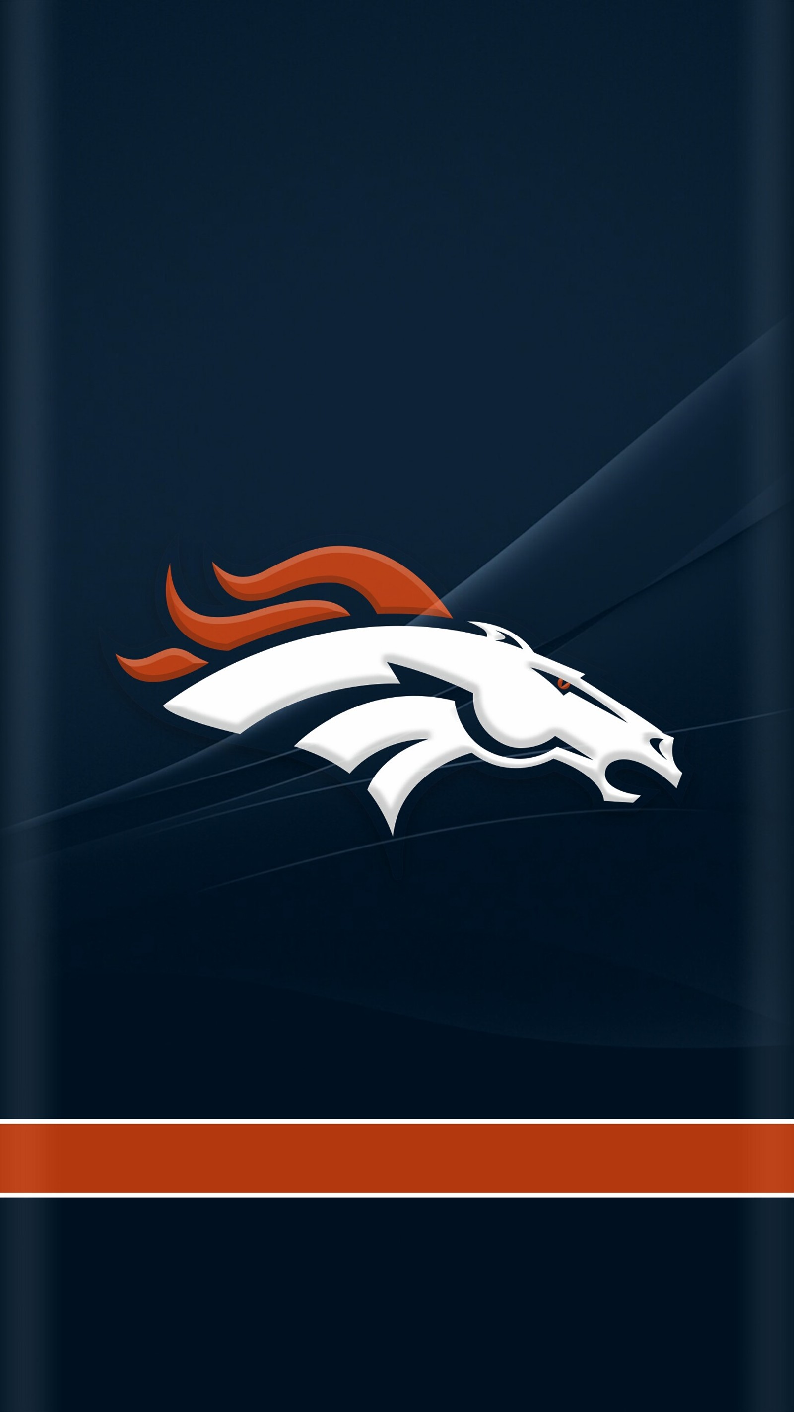 A close up of a football team logo on a dark background (blue, broncos, edge)