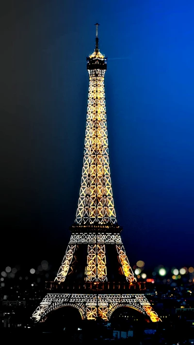 blau, bokeh, eiffelturm, paris, sprudelnd