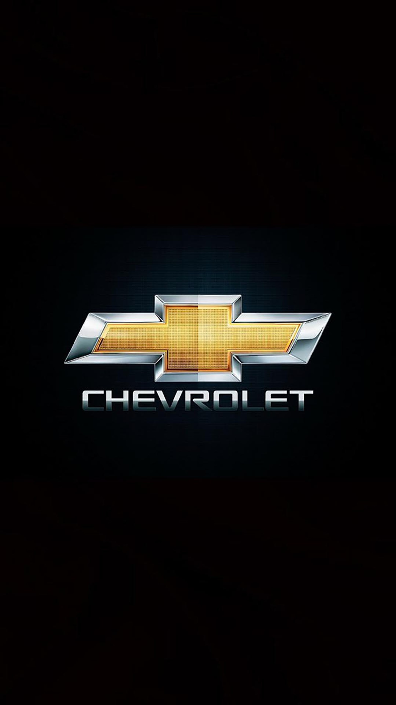 Chevrolet logo on black background (auto, marca)