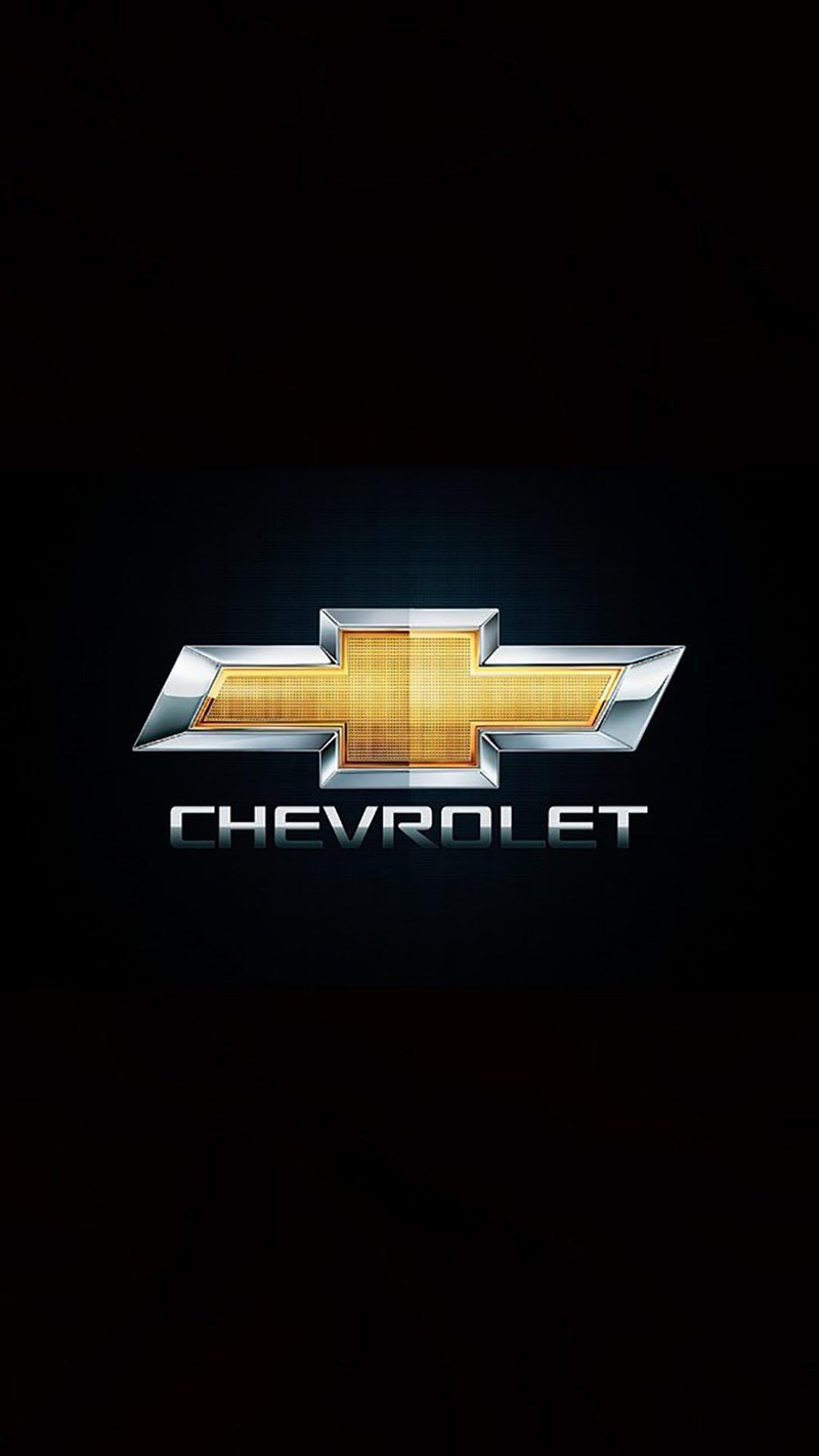 Логотип chevrolet на черном фоне (авто, марка)