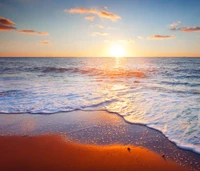 beach, clouds, landscape, sand, sea wallpaper