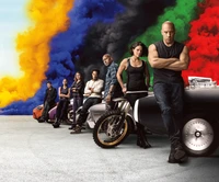 Fast & Furious 9: Iconic Cast in Action-Packed Setting