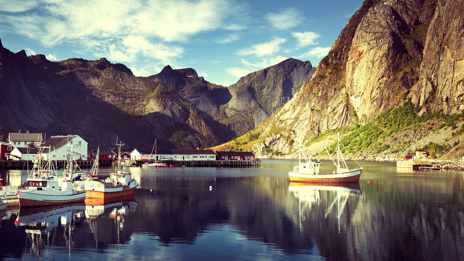 Скачать обои лофотены, lofoten, природа, гора, отражение