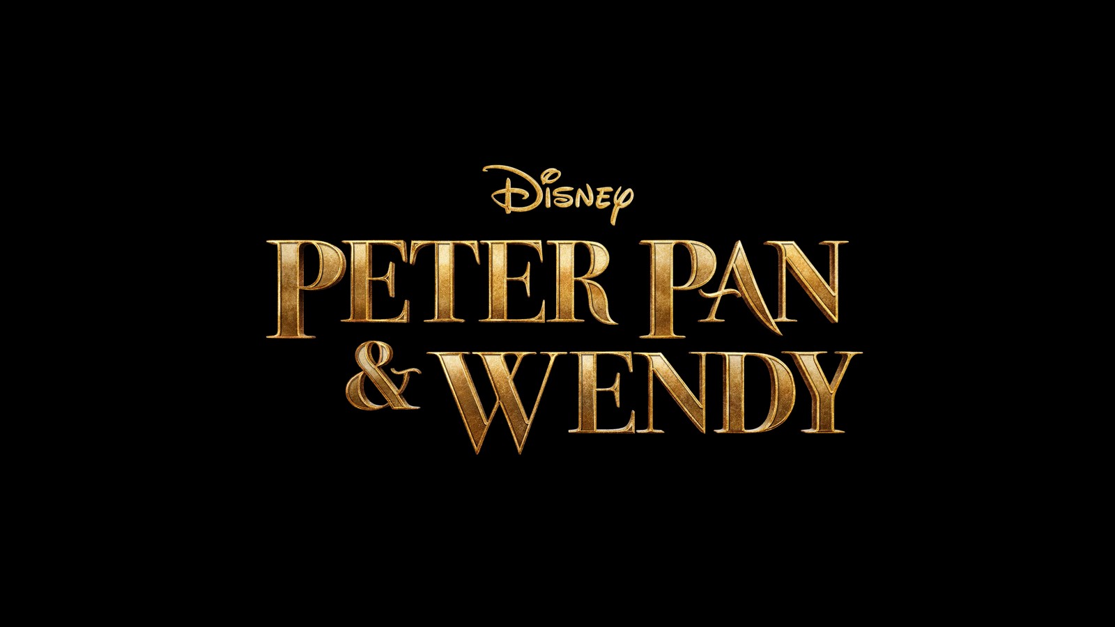 Lade peter pan wendy, logo, 2023 filme, disney filme, schwarzer hintergrund herunter