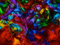 Vibrant Swirls of Acrylic Color in Contemporary Fractal Art