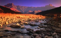 Serene Mountain Reflection in Wilderness Stream