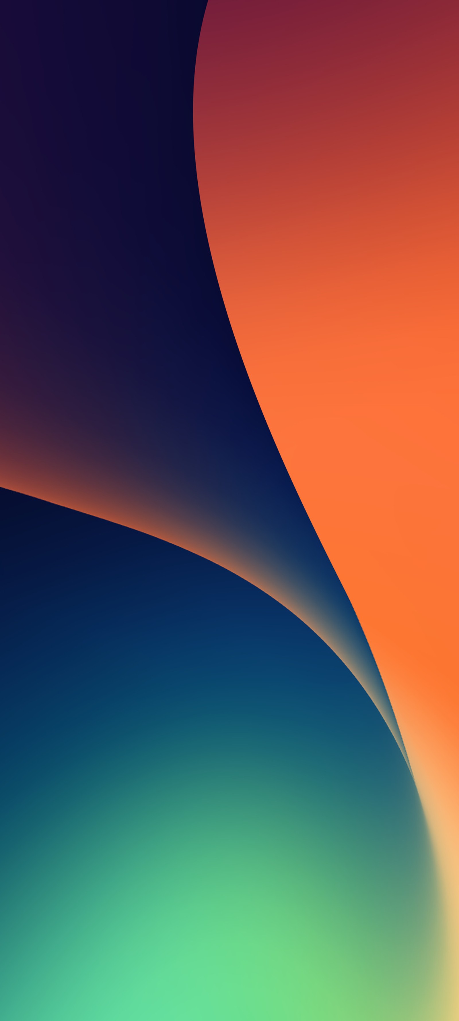 A close up of a colorful background with a curved design (atmosphere, orange, horizon, electric blue, art)