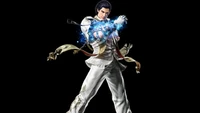 Claudio Serafino in Tekken 8 mit Ätherischer Energie auf schwarzem Hintergrund