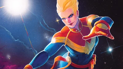 Captain Marvel : Héroïne cosmique s'élevant à travers l'espace