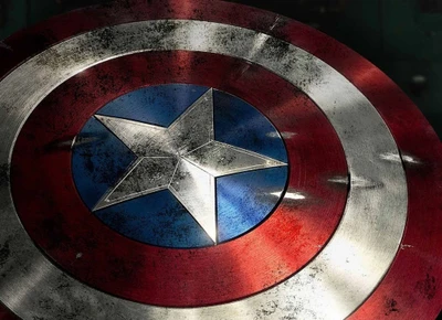 O escudo icônico do Capitão América: Uma homenagem à Marvel