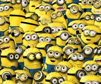 Multidão colorida de Minions: Uma celebração de diversão e amor