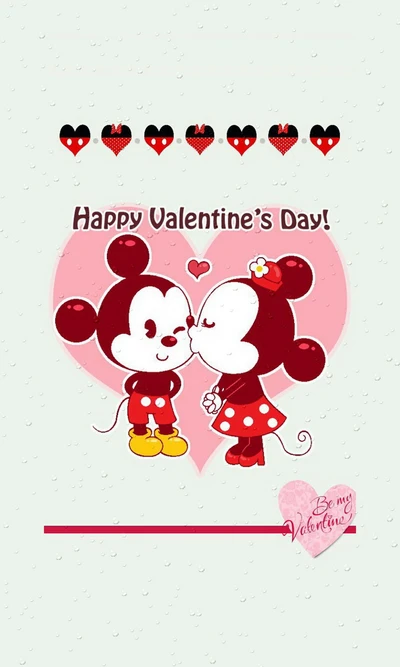 Mickey et Minnie Mouse partagent un doux baiser pour la Saint-Valentin