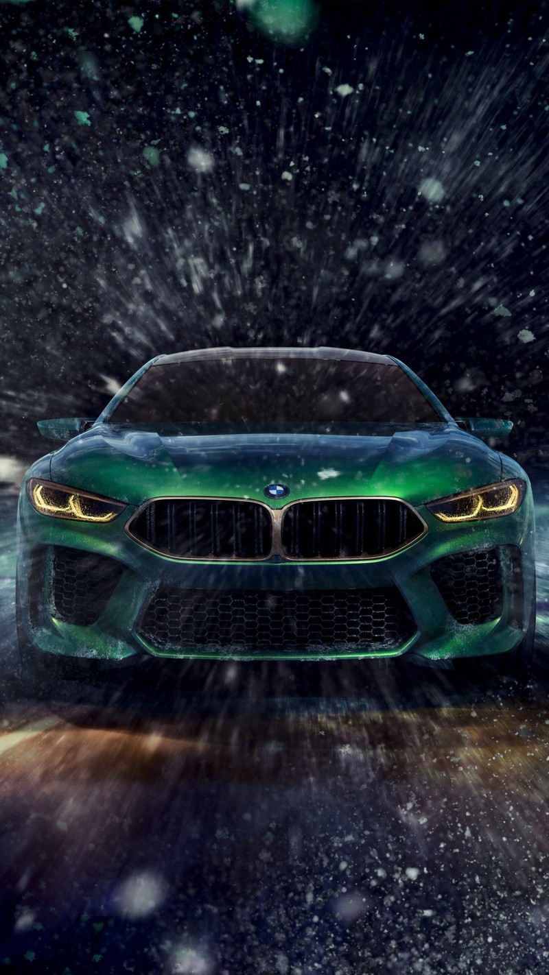 Концепт-кар bmw в снегу (bmw concept m8, машины)