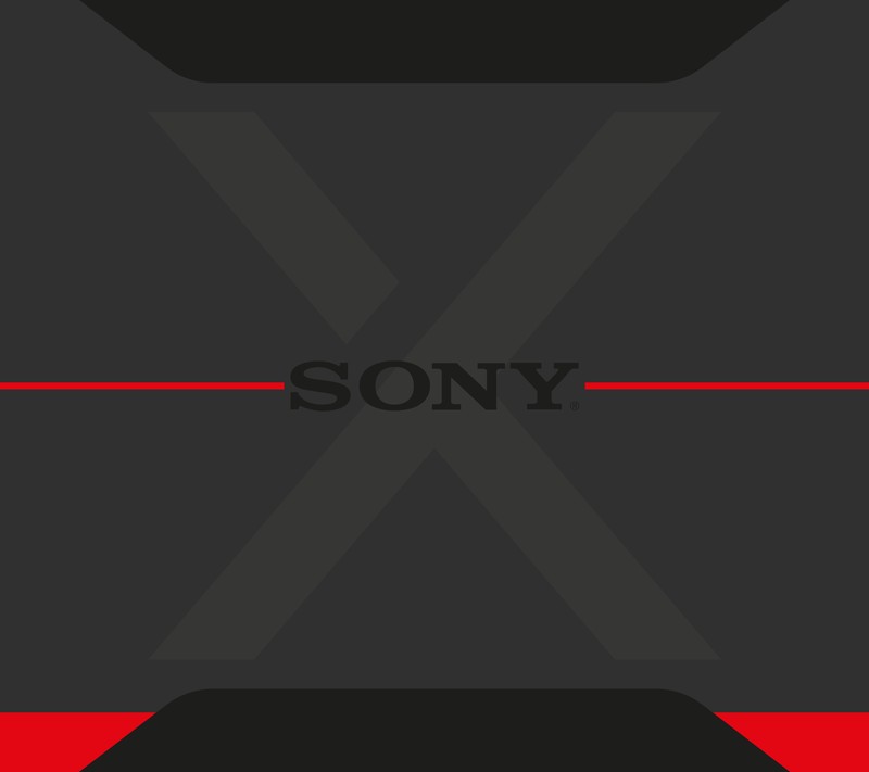 Логотип sony на черном фоне с красными линиями (абстракция, красный, sony, xperia)