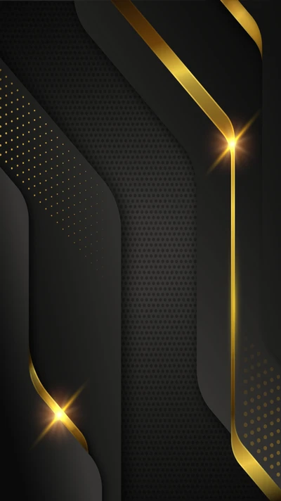 Elegant Dark Metallic Background with Golden Accents