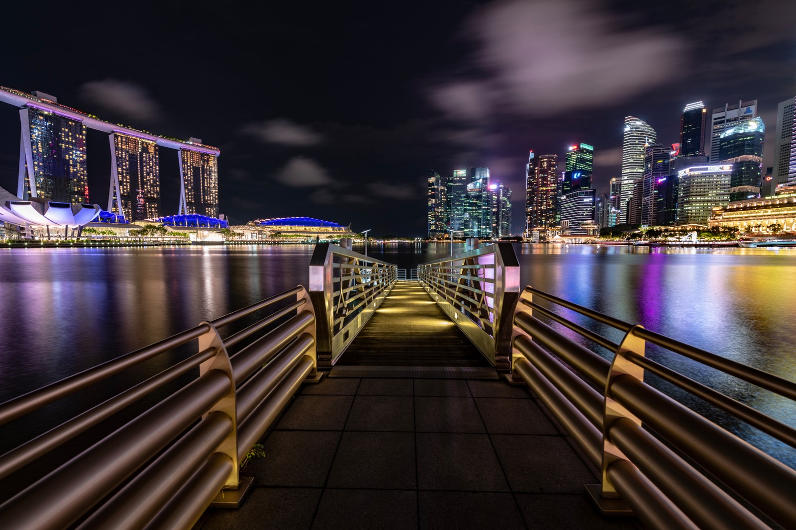 marina bay sands singapore, cityscape, night, urban area, metropolis wallpaper