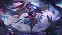 Espírito Florido Kindred: Guardião Etéreo em um Reino Místico