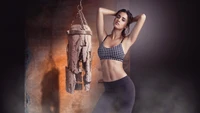 Disha Patani : Pose frappante en tenue de fitness sportive