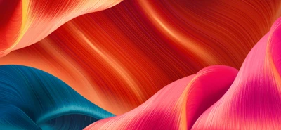 Vagues abstraites vibrantes dans des textures colorées - Fond d'écran 4K pour Android 10