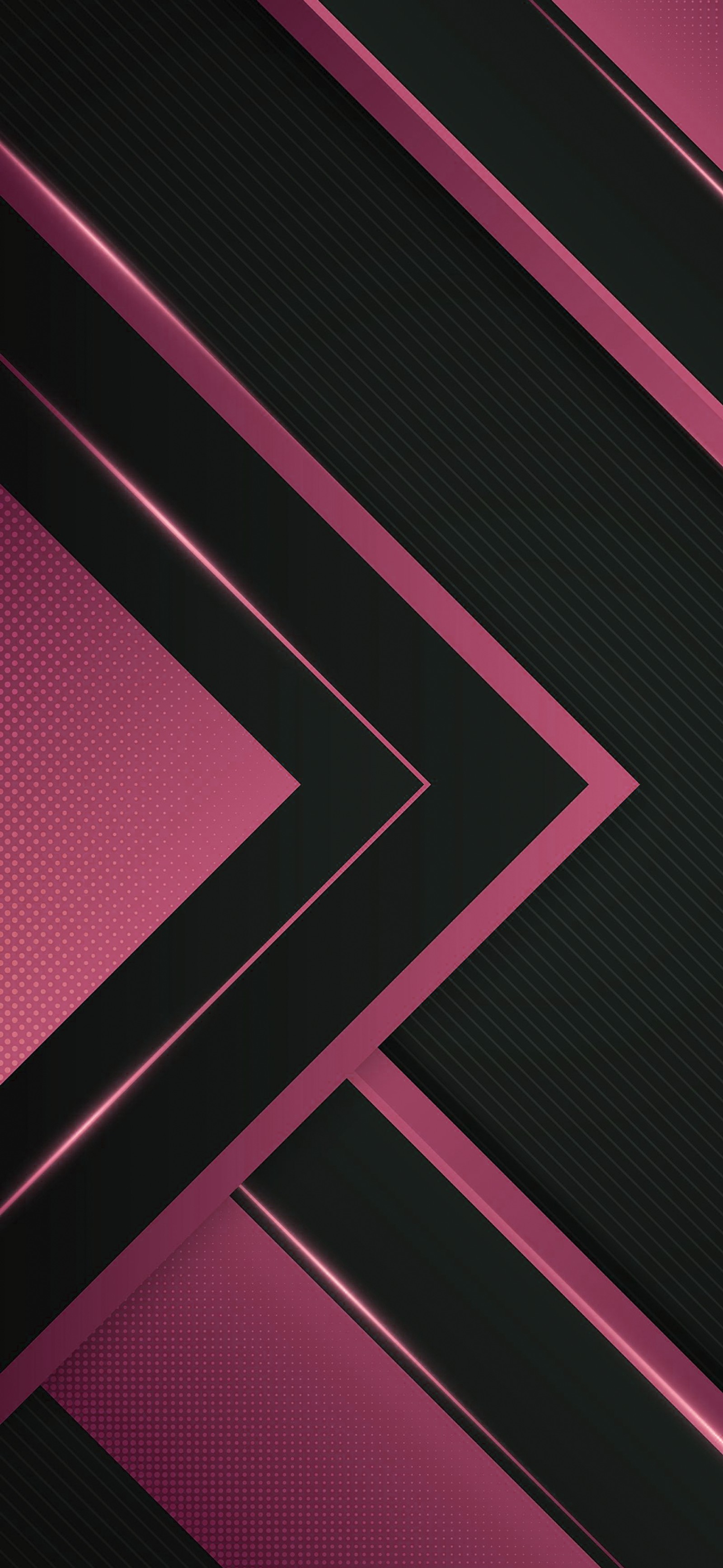 A close up of a pink and black wallpaper with a diagonal design (pattern, geometry, mathematics, purple, rectangle)