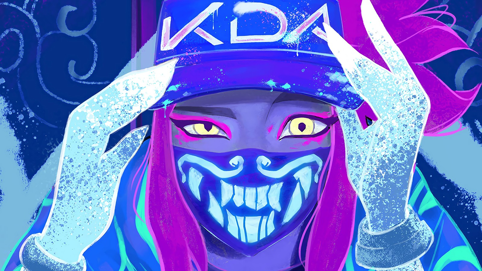 Скачать обои акали, akali, lol, league of legends, видеоигра