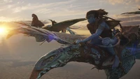 Jake Sully Riding a Toruk in Avatar: The Way of Water