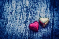 chocolate, candy, blue, red, heart wallpaper