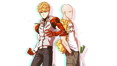 Genos et Saitama : Le Duo Puissant de One Punch Man