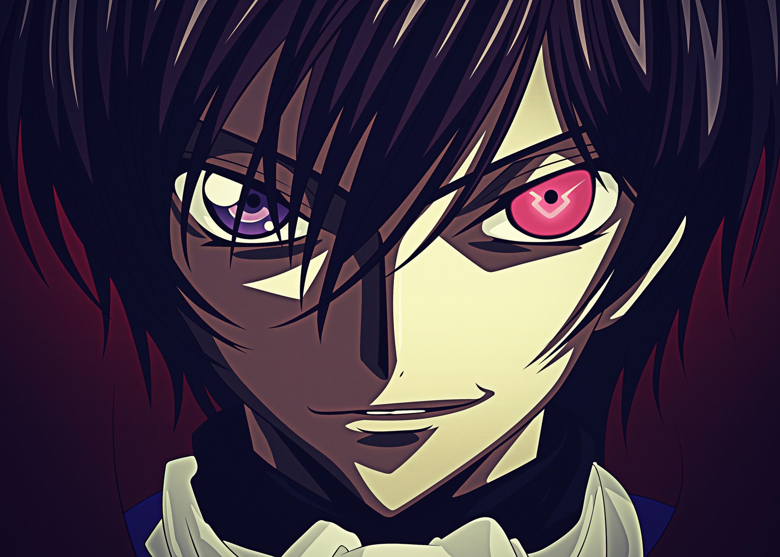 Anime, anime, black hair, eyes, eyes, anime, anime, anime art, anime (lelouch lamperouge, code geass, anime, 4k wallpaper)