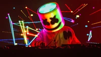 Marshmello Live-Performance: Ein farbenfrohes DJ-Erlebnis