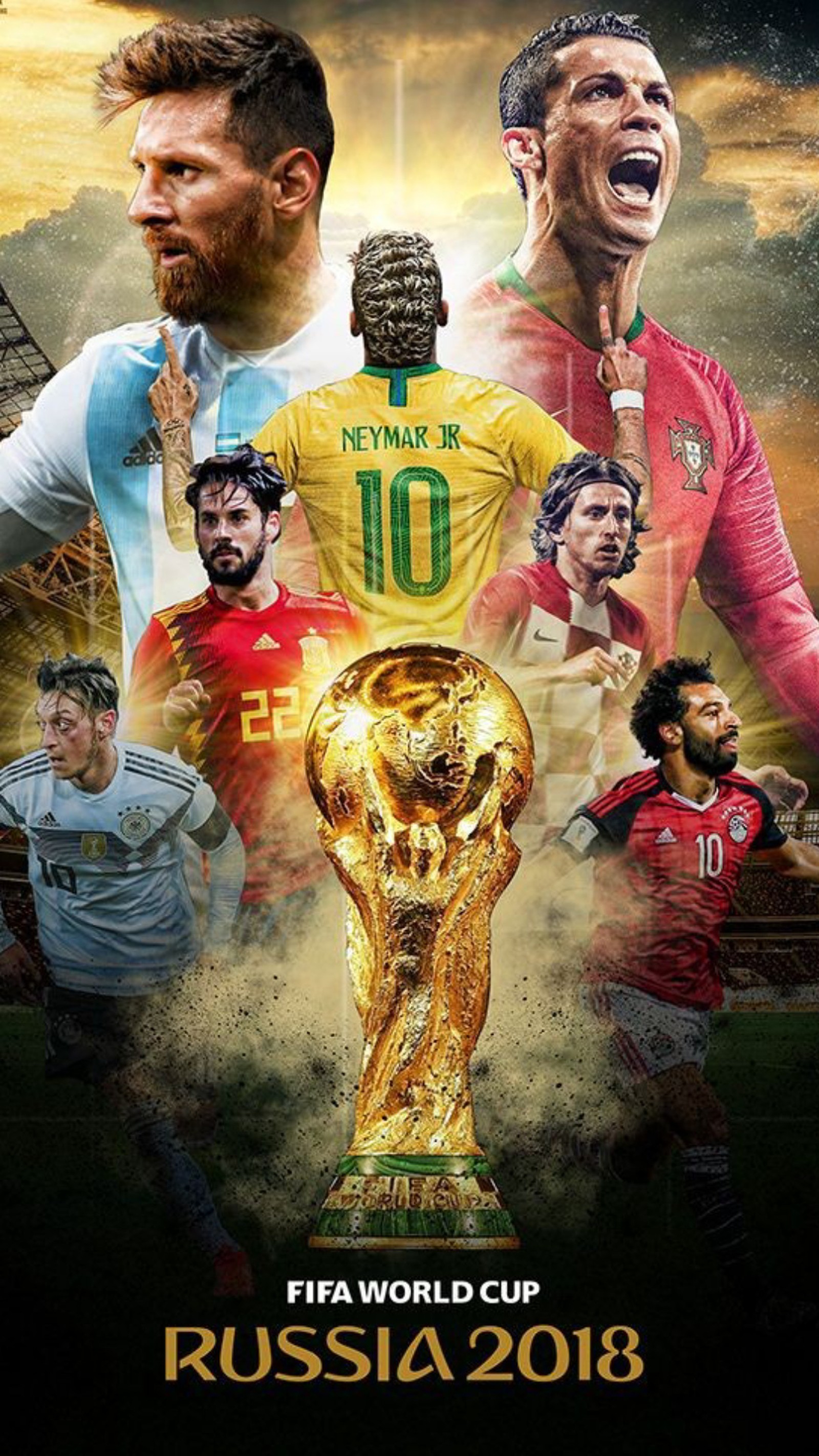 L'affiche de la coupe du monde 2018 (football, jeu, joueurs, sports, coupe du monde)