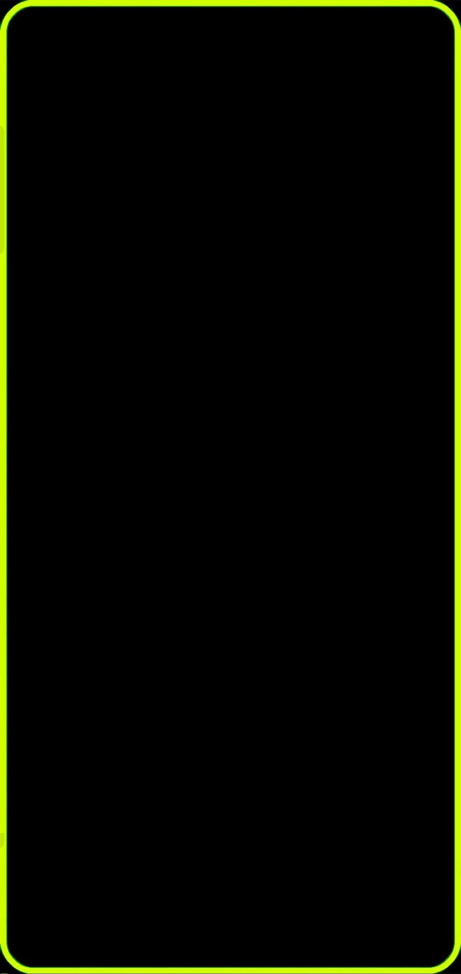 A close up of a green square frame with a black background (black, d12u, edge, green, lines dark)