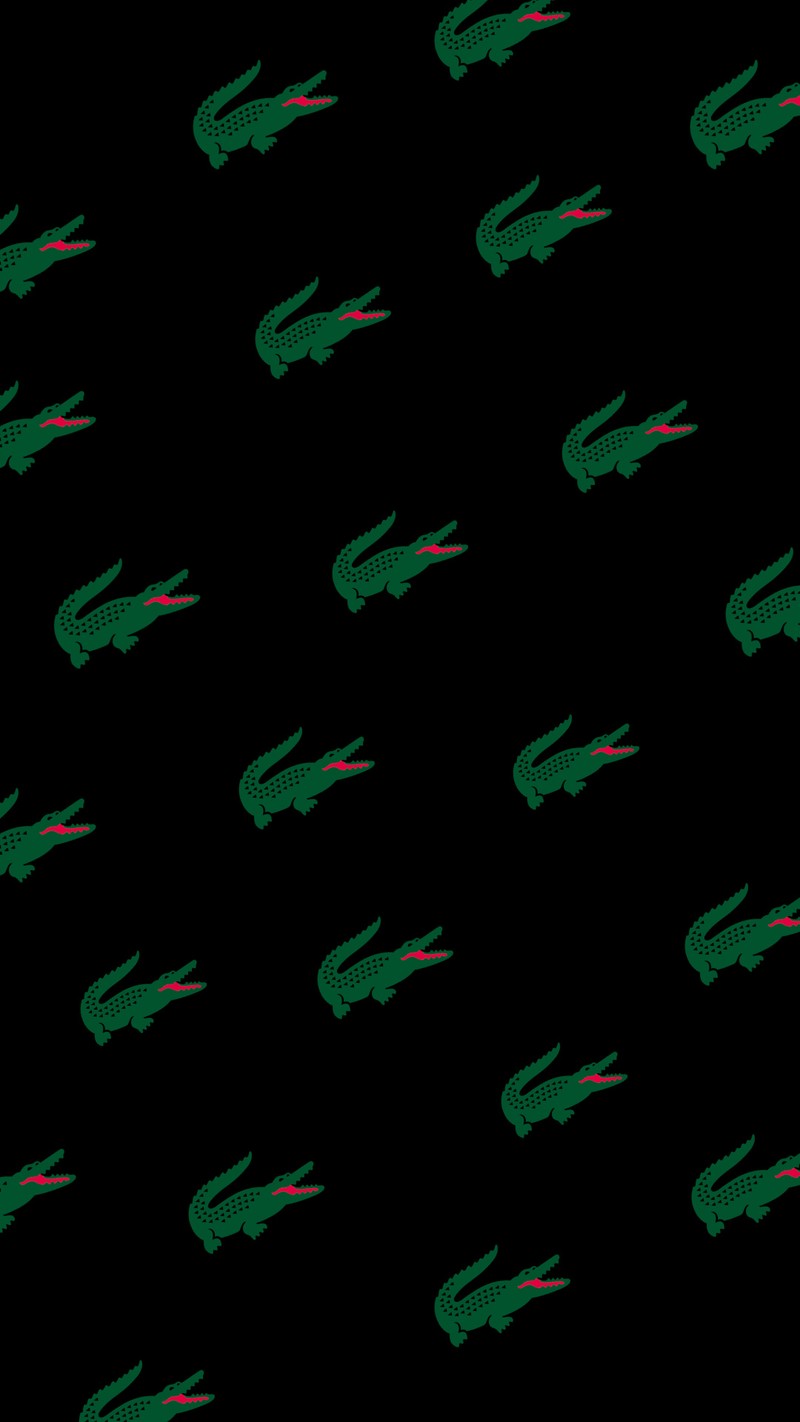 Крупный план черного фона с зеленым аллигатором (лакост, lacoste, lagoste logo)