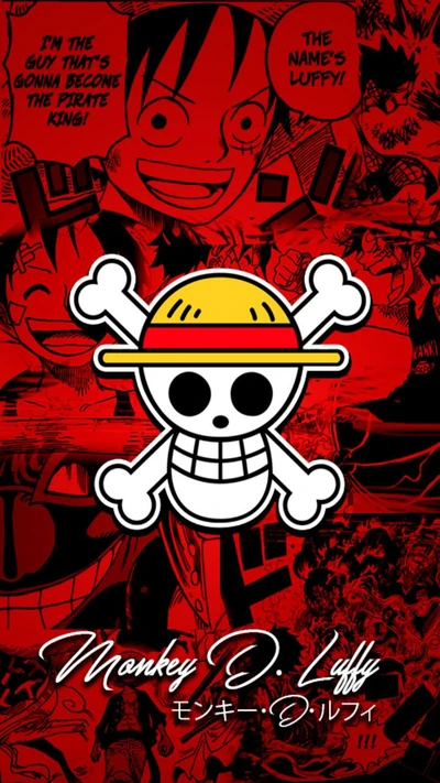 anime, logo, luffy