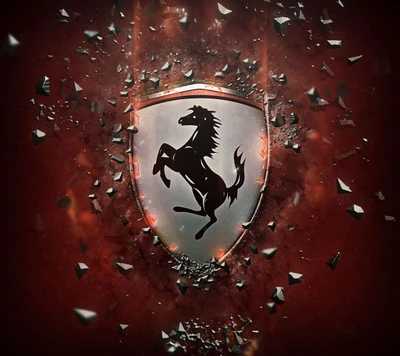 auto, car, emblem, ferrari, horse