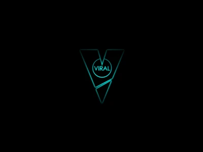 Viral Team Logo in Neon Blue