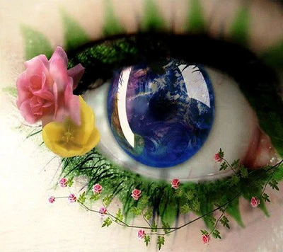 Nature's Reflection in an Enchanted Eye