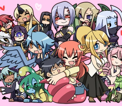 anime, chibi, girl, monster, musume