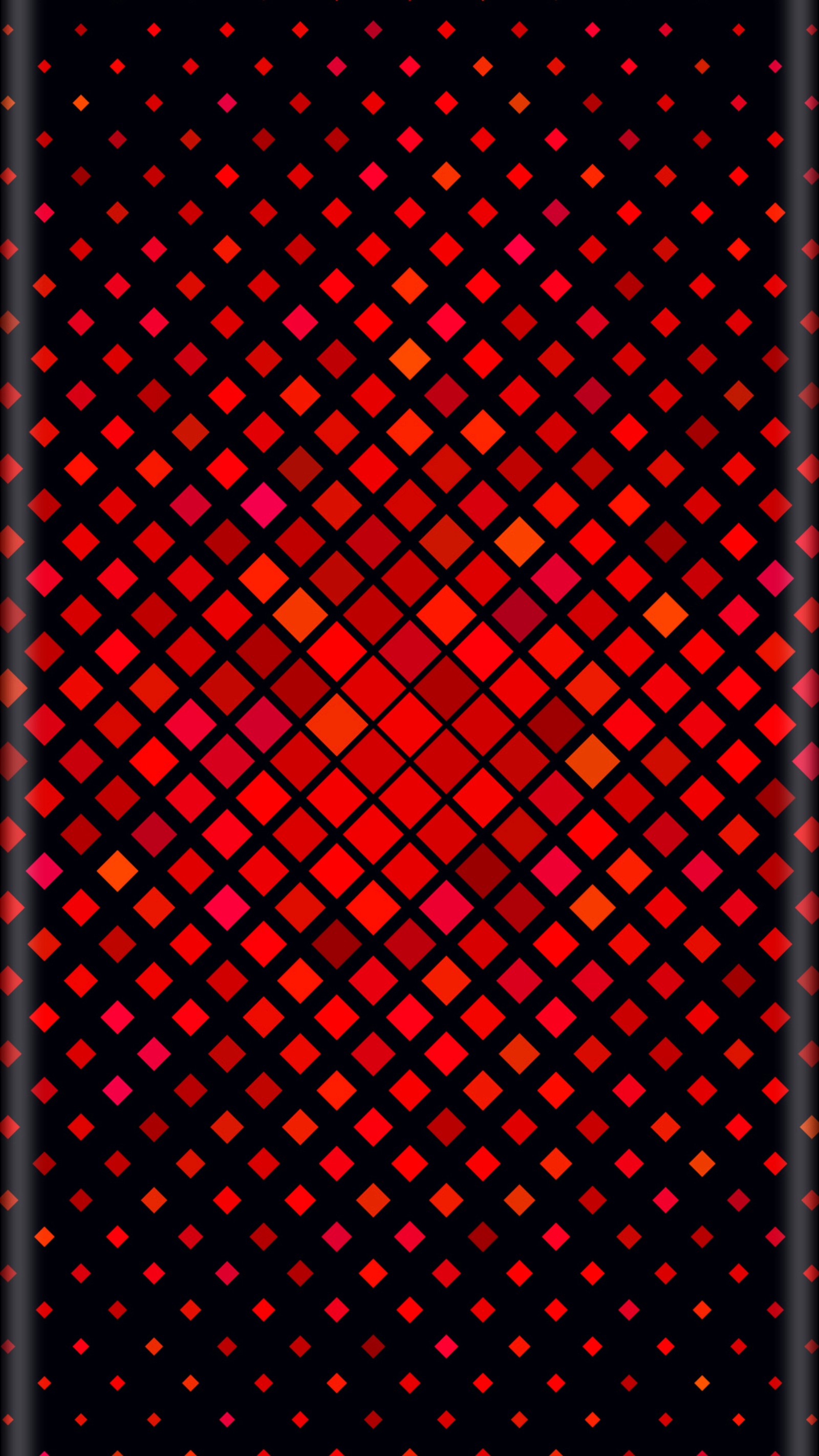 A red and black pattern with squares on a black background (design, red)