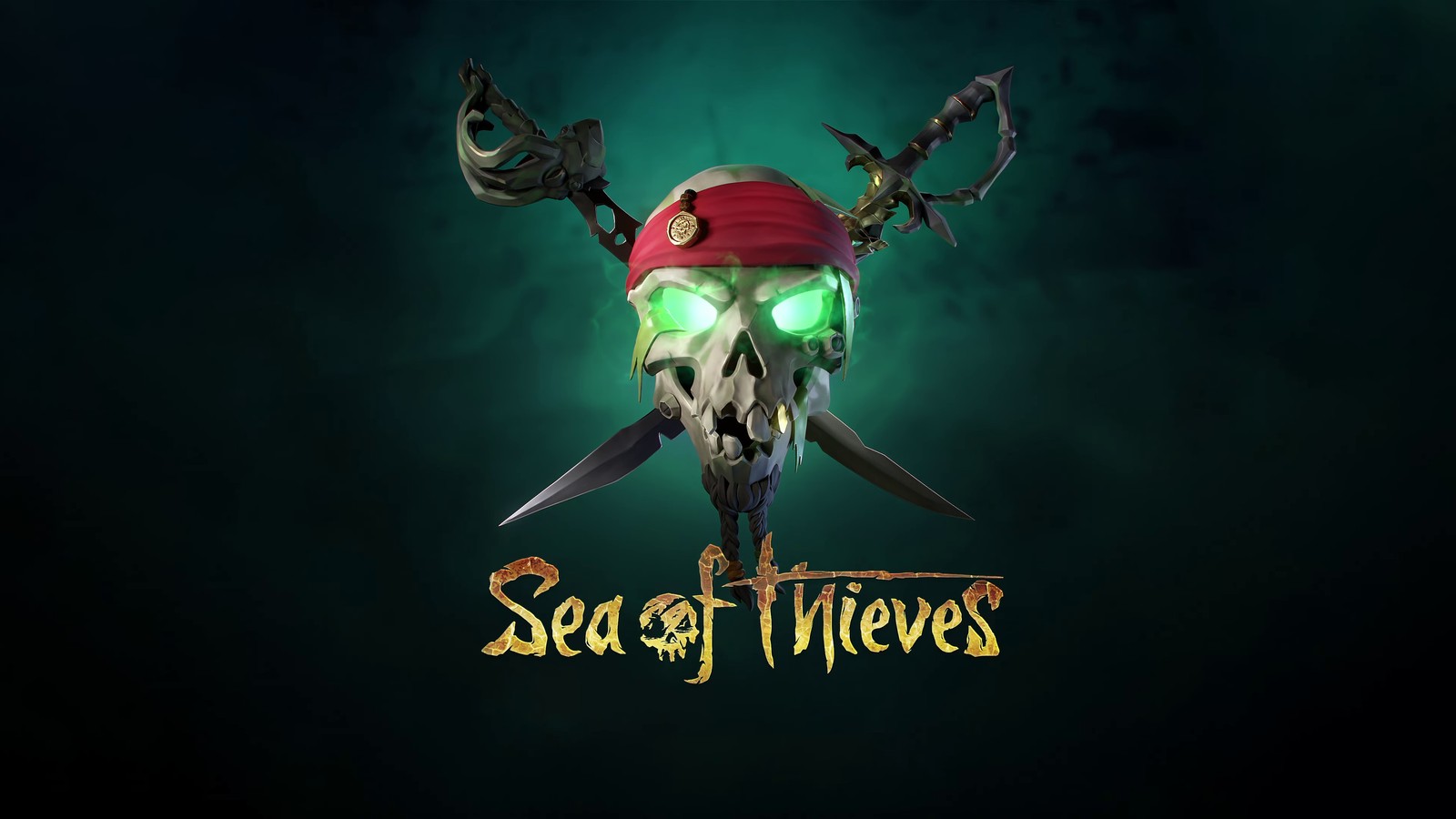 Logo de sea of thieves con calavera y espadas (sea of thieves, pirata, calavera, espeluznante, juegos)