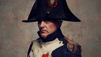 Joaquin Phoenix as Napoleon Bonaparte in a striking 2023 film portrayal.