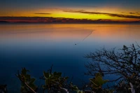 sonnenuntergang, natur, wasser, horizont, wolke