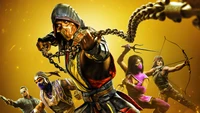 Scorpion et alliés dans Mortal Kombat 11 Ultimate scène d'action