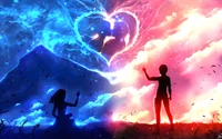 anime, world, light, people in nature, gesture wallpaper