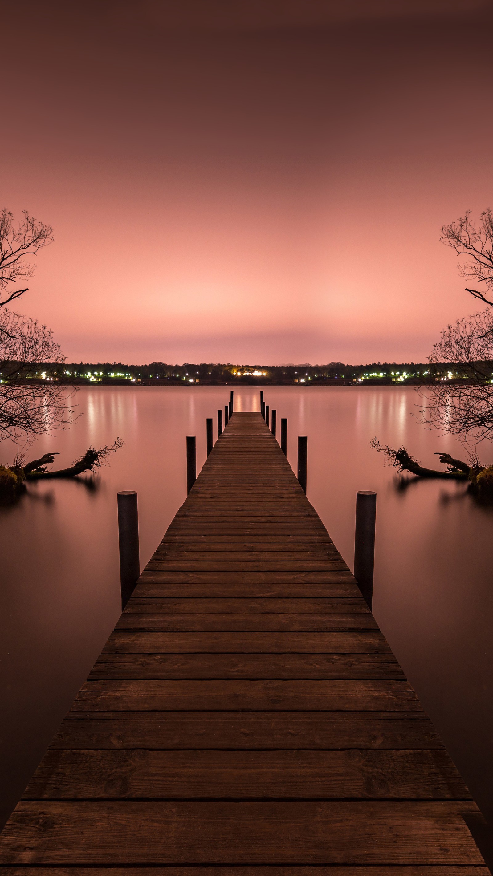 Lade brücke, dock, landschaft, landschaften Hintergrund herunter