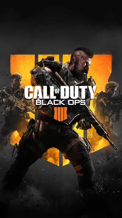 Call of Duty: Black Ops 4 Wallpaper Featuring Iconic Characters