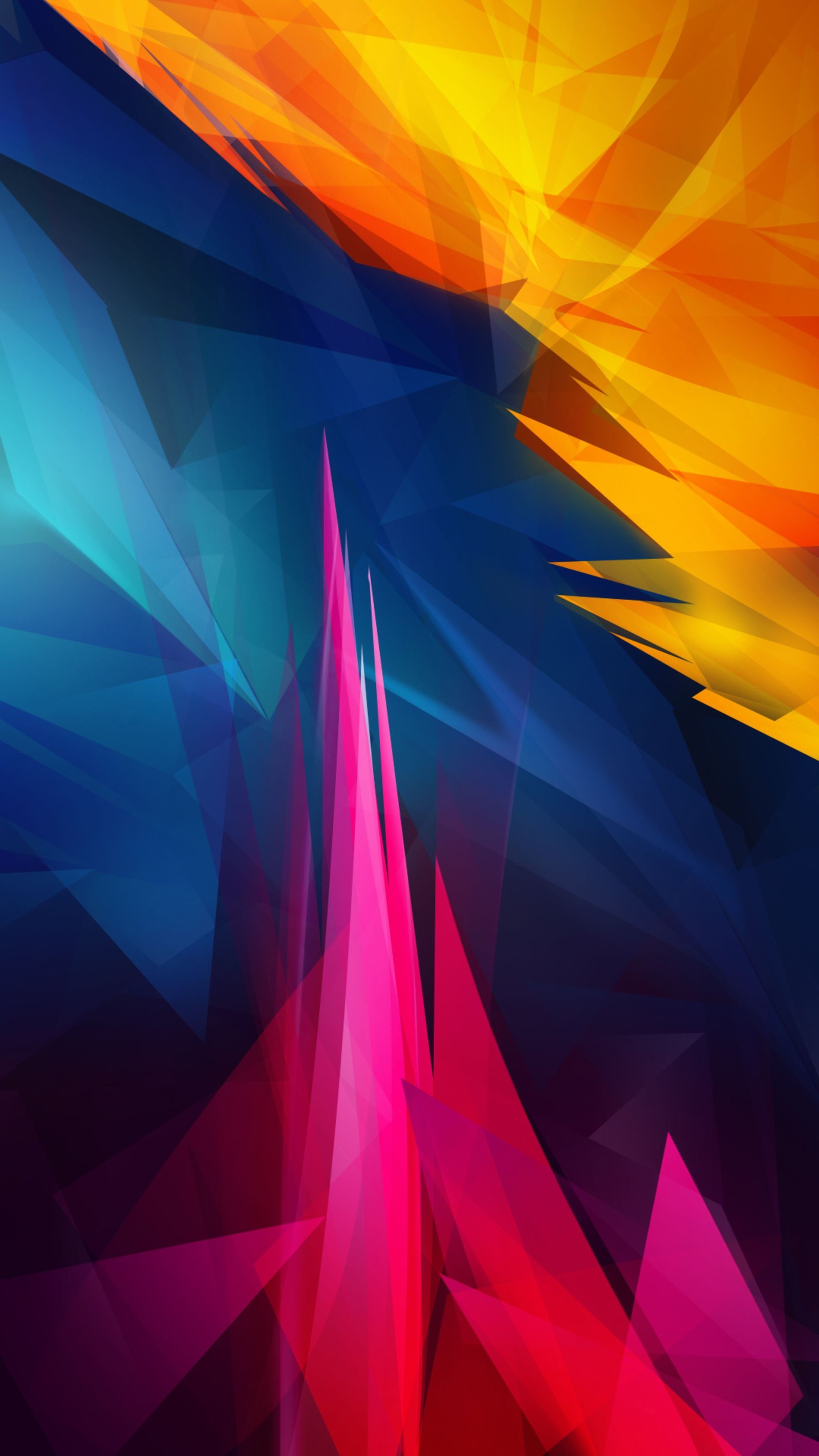 Abstract background with a variety of colors of different shapes (abstract, colores, colours, fantastic, sharp)