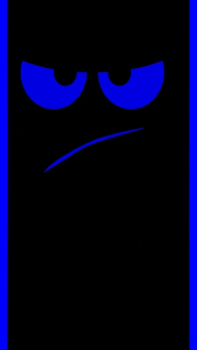 Abstract Blue Expression of Anger