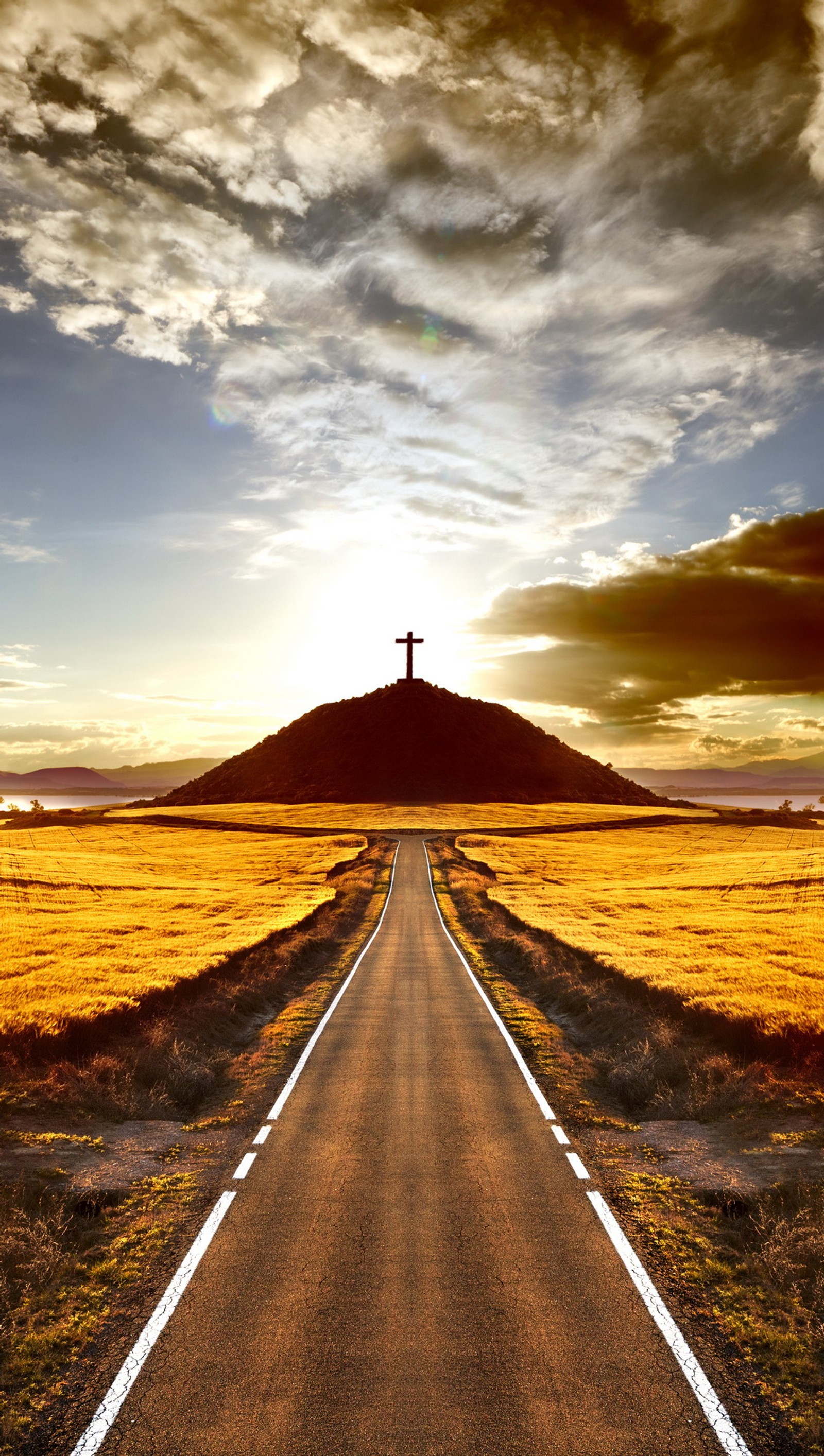 Lade abstrakt, kreuz, landschaft, berg, natur Hintergrund herunter